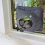 K KAMYS ZOO Felted Cat Cave Bed, Cat House Bed, Cat Window Hammock Perch