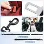 PuppyDoggy Dog Seat Belt Dog Car Seatbelts Adjustable with Padded Handle Dog Standard Leash & 2Pcs Dog Poop Bags Holder (2 Pack)