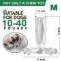 MANNUOSI Dog Chew Toys for Dogs Dental Care Brushing Stick Natural Rubber Bite Resistant Chew Toys