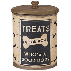 Primitives by Kathy Dog Treat Tin Canisters, 2-piece, Sleep, Bark, Repeat