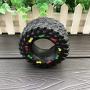 Mr.yang Tire Dog Toys Interactive Squeaky Dog Toys 1pcs（Black）