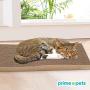 PrimePets 3Pack Cat Scratcher Pads, Wide Recycle Corrugated Cat Scratching Pad, Reversible Cat Scratcher Cardboard Lounge Sofa Bed Replacement with Box, 100% Organic Catnip Included