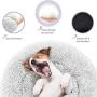 Donut Dog Bed, Faux Fur Donut Cuddler Cat Cushion Bed, Calming Dog Beds for Medium Small Dogs, Self Warming Round Pet Pillow Cuddle, Pet Bed Machine Washable