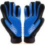 FMU Pet Grooming Glove - Dog Grooming Brush Glove - Cat Glove Brush - Pet Hair Remover Dog Grooming - Perfect for Dog & Cat with Long & Short Fur - Enhanced Five Finger Design - (One Pair)