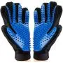FMU Pet Grooming Glove - Dog Grooming Brush Glove - Cat Glove Brush - Pet Hair Remover Dog Grooming - Perfect for Dog & Cat with Long & Short Fur - Enhanced Five Finger Design - (One Pair)