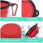 Pawssimo 2 Pack Collapsible Silicone Dog, Cat Food & Water Bowl | Multi Use, Travel Cup BPA Free Dishwasher Safe | Compact Dish, Free Carabiner