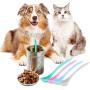 4 Pieces Pet Food Can Spoons Dog Cat Can Spoons Long Handle Dog Can Spoons Plastic Curved Design Pet Food Mixing Spoons