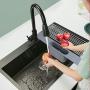 Sindax Over The Sink Roll-Up Dish Drying Rack, 20.5 ''x 10.8 with Utensil Holder Foldable Stainless Steel Dish Drainer