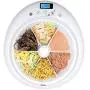 QPETS 6 Meals Automatic Cat Dog Feeder Auto Pet Feeder with Programmable Timer ,Auto Dry and Wet Food Dispenser for Kitten and Little Dog Voice Recording and Playing