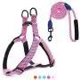 Hikiko Dog Harness and Leash Set,No Pull Adjustable Soft Pet Harness Vest Set with 4FT Training Dog Leash Easy to Control Suitable for Small Medium Large Dogs Hikiko Dog Harness and Leash Set,No Pull Adjustable Soft Pet Harness Vest Set with 4FT Training Dog Leash Easy to Control Suitable for Small Medium Large Dogs