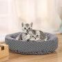 TPSKY Soft Pet Sleeper Round Pet Bed for Cats and Small Dogs (Grey,S)