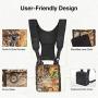TIDEWE Bino Harness with Rangefinder Pouch & Rain Cover, Durable Lightweight Portable Binocular Pack, Comfortable Large & Small Bino Chest Harness for Hunting, Hiking (Realtree Edge Camo & Brown)