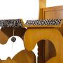 Elegant Home Fashions Cat Double Rest with Scratch Pad and Ball, Golden Oak (OOAK50022)