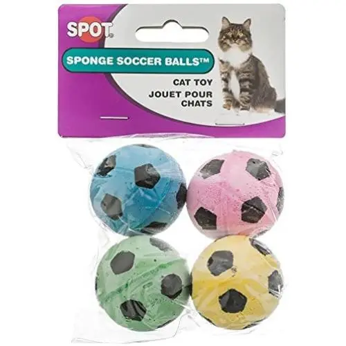 Ethical Sponge Soccer Balls Cat Toy, 8-Count