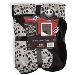 Disney Nightmare Before Christmas Jack Skellington Expressions Luxury Multi-Functional Pet Throw Blanket/Portable, Dog Mat/Cat Mat, 30”x40”, Collector’s Edition, Grey (DIS-PTB-NBC-JTO-3040)