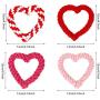 Taicanon 6Pcs Valentines Day Heart Shaped Rope for Dog, Puppy Chew Toys Pet Cotton Toys for Valentines Day Dog Supplies (4Colors)