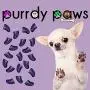 Purrdy Paws 100-Pack Soft Nail Caps for Dog Claws Violet Glitter