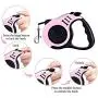 Weewooday Valentines Day Dog Harness with Retractable Leash Pink Plaid Puppy Vest Harness for Small Medium Pet Dogs