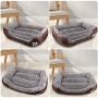 Pet Deluxe Dog Bed, Super Soft Pet Sofa Cats Bed, Non Slip Bottom Pet Lounger,Self Warming and Breathable Pet Bed Premium Bedding