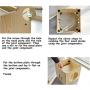 S-Lifeeling Wooden Cat House with Hammock Stackable Collapsible Cat Kity Cube Room Splicing Cat Climbing Combination