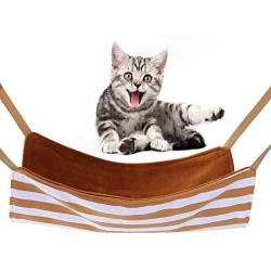 Stylish Pet Cat Hanging Bed Hammock Comfy Swing Bed - Small Animal Sleep Hanging Bed Soft Comfy Cage Bed for Ferret Kitty Puppy Bunny