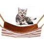 Stylish Pet Cat Hanging Bed Hammock Comfy Swing Bed - Small Animal Sleep Hanging Bed Soft Comfy Cage Bed for Ferret Kitty Puppy Bunny