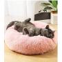 Vivi Bear Cat Bed Dog Bed Round pet nest Extra Soft Comfortable Cute,Cat Cushion Bed Washable,Oval Donut Nesting Cave Bed Suitable for Cats and Small Medium Dogs