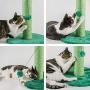 Qucey 29'' Tall Cactus Cat Scratching Post for Kittens Adult Cats, Sisal Scratch Pole Cactus Cat Claw Scratcher with a Hanging Plush Ball