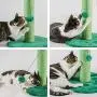 Qucey 29'' Tall Cactus Cat Scratching Post for Kittens Adult Cats, Sisal Scratch Pole Cactus Cat Claw Scratcher with a Hanging Plush Ball Qucey 29'' Tall Cactus Cat Scratching Post for Kittens Adult Cats, Sisal Scratch Pole Cactus Cat Claw Scratcher with a Hanging Plush Ball