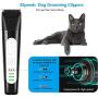 Dog Nail Clipper 4 in 1 Upgraded Three-Speed Electric Dog Clippers Pet Nail Grinder Rechargeable Pet Nail and Hair Trimmer with Comb Guides Scissors Kits for Dogs Cats Pets