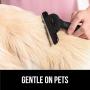 Gorilla Grip Pet Nail Clipper and Pet Grooming Brush, Both in Black Color, Clipper Includes Built in Nail File, Brush Reduces Shedding, 2 Item Bundle