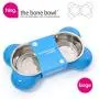Hing Bone Non Slip Dual Dog Feeding Station with Removable Bowls Hing Bone Non Slip Dual Dog Feeding Station with Removable Bowls