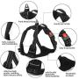 No Pull Dog Harness, No Choke Front Lead Reflective Dog Harness, Adjustable Pet Vest Harnesses, Soft Padded Pet Vest with Easy Control Handle for Small to Large Dogs