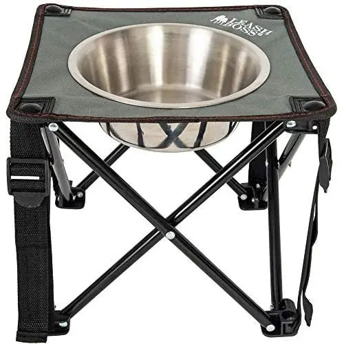 Leashboss Camping Feeder Single Outdoor Elevated Dog Bowl, 10.5” Travel Raised Dog Feeder for Medium and Large Dogs, Includes 2 Quart Stainless Steel Bowl Leashboss Camping Feeder Single Outdoor Elevated Dog Bowl, 10.5” Travel Raised Dog Feeder for Medium and Large Dogs, Includes 2 Quart Stainless Steel Bowl