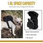 OneTigris Small Dog Backpack and Dog Collar Set, Small Tactical Dog Harness for Puppy Camping Walking(Black)