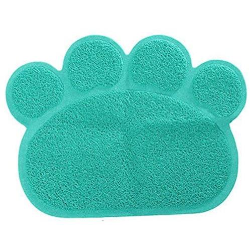 CocoStore Easy to Use Dog Puppy Pet Cat Dish Bowl Feeding Food Mat Paw Shape PVC Placemat Wipe Clean