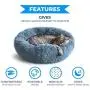 Whiskers & Friends Cat Dog Bed Calming Soft Plush Faux Fur Shag Donut Comfort Cuddler Improve Sleep - Up to 25 Pounds - Gentle Delicate Wash, Air Delicate Dry (Navy-Gray) Whiskers & Friends Cat Dog Bed Calming Soft Plush Faux Fur Shag Donut Comfort Cuddler Improve Sleep - Up to 25 Pounds - Gentle Delicate Wash, Air Delicate Dry (Navy-Gray)