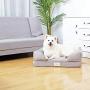 Ushang Pet Orthopedic Memory Foam Dog Beds, Pet Sofa Lounger Bolster Dog Beds for Large Dogs Wash Removable Cover with Anti-Slip Bottom