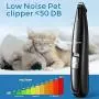 Petural Small Dog Clippers with LED Lighting Low Noise, 2-Speed Dog Paw Clippers,Rechargeable Electric Dog Paw Trimmer, Paw Trimmer for Grooming Small Dogs and Cats Around Paws, Eyes, Ears, Face, Rump
