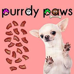 Purrdy Paws 100-Pack Soft Nail Caps for Dog Claws Ruby RED Glitter