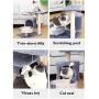 N/D cat Trees and Towers Scratching Post ，Cat Platform with cat Litter, Two-Story cat Playground Furniture