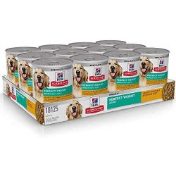 Hills Science Diet Canned Wet Dog Food, Adult, Perfect Weight for Weight Management, Chicken & Vegetable Recipes, Pack of 12