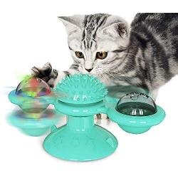 LOVEIT Pet Supplies Turn Around Windmill cat Toy Turntable Tease cat Toy Scratch Itchy cat Brush