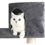 JS NOVA JUNS Cat Tree, Cat Tower with Sisal-Covered Scratching Posts Basket Fur Ball and 2 Cozy Condos Cat Furniture for Kitten Light Gray