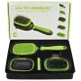 SpryPet 5-in-1 Pet Grooming Kit Dog Brush Cat Brush Dog Comb Cat Comb Pet Combing Set Pet Hair Remover with 5 Interchangeable Combs and Brushes for Large Medium and Small Dogs & Cats