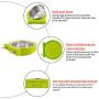 Guardians Crate Dog Bowl, Removable Stainless Steel Water Food Feeder Bowls Cage Coop Cup for Cat Puppy Bird Pets