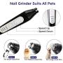 PetsBark 2in1 Dog Nail Grinder and Grooming Clippers, Professional Pet Nail Trimmer, Noiseless Rechargeable Cordless Safety Paw Tool Trimming Large Dogs Pets Hair Around Paws, Eyes, Ears, Face