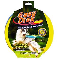 Funsparks Easy Disk Dog Flying Disc - Interactive Dog Fetch Toy - Durable and Easy on The Teeth - Simple to Toss – Lightweight Puppy Toy - Floats on Water