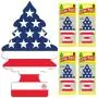 LITTLE TREES Car Air Freshener I Hanging Tree Provides Long Lasting Scent for Auto or Home I America, 24 Count, (4) 6-Packs