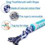 ToFarLife Dog Chew Toys, Dog Toothbrush Stick Toy, Dental Care Dog Teeth Cleaning Stick, Dog Rope Chew Toy for Small Medium Dogs, Dog Tug Toy for Puppy
